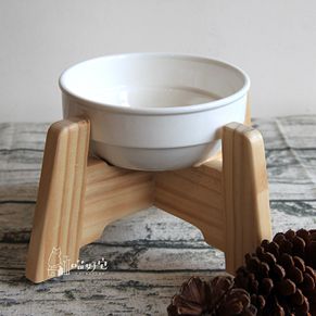 【喵好宅】實木犬、貓碗架、水碗架(適用M號多喝水碗)